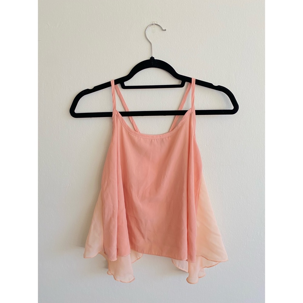 Akira Chicago Red Label Peach flowy tank